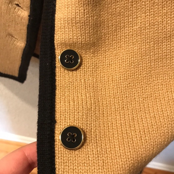 Kids Sweater Cape Camel with Black Accents - Picture 4 of 4